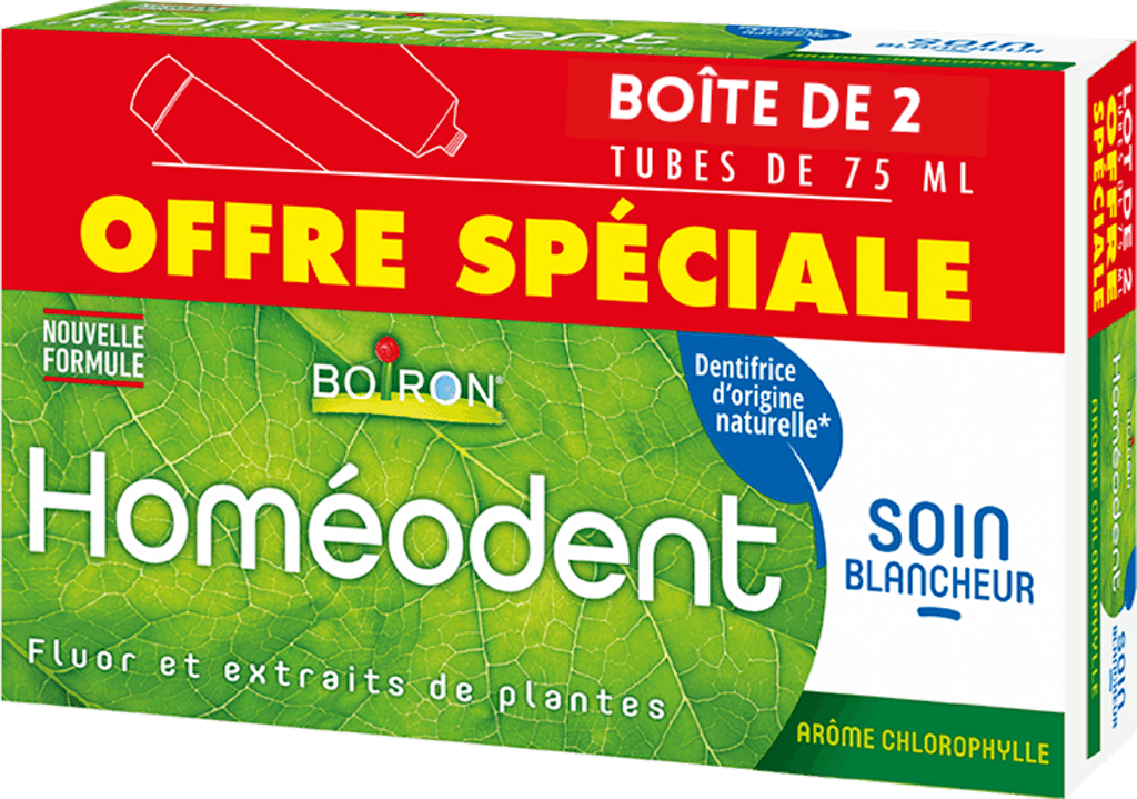 HOMEODENT SOIN BLANCHEUR Pâte dentifrice chlorophylle 2 tubes de 75ml