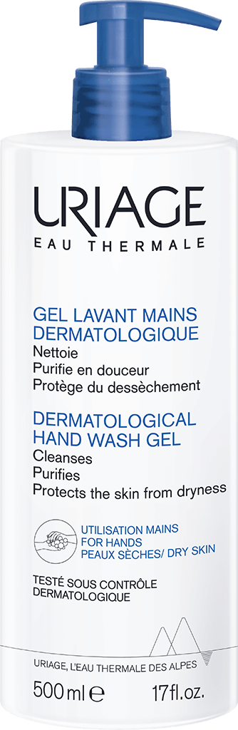 URIAGE Gel lavant mains dermatologique Flacon pompe de 500ml